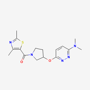(3-((6-(Dimethylamino)pyridazin-3-yl)oxy)pyrrolidin-1-yl)(2,4-dimethylthiazol-5-yl)methanone