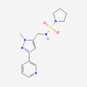 N-((1-methyl-3-(pyridin-3-yl)-1H-pyrazol-5-yl)methyl)pyrrolidine-1-sulfonamide