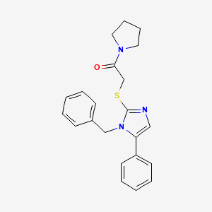 2-((1-benzyl-5-phenyl-1H-imidazol-2-yl)thio)-1-(pyrrolidin-1-yl)ethanone