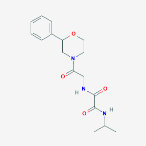 molecular formula C17H23N3O4 B2931751 N1-isopropyl-N2-(2-oxo-2-(2-phenylmorpholino)ethyl)oxalamide CAS No. 953951-08-1