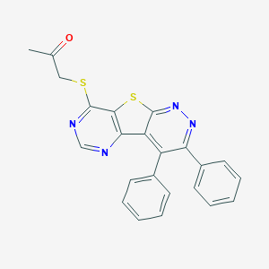 1-[(3,4-Diphenylpyrimido[4',5':4,5]thieno[2,3-c]pyridazin-8-yl)sulfanyl]acetone