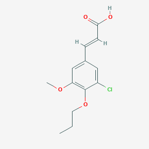 molecular formula C13H15ClO4 B2931766 3-(3-Chloro-5-methoxy-4-propoxyphenyl)prop-2-enoic acid CAS No. 790271-12-4