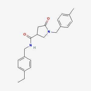 N-[(4-Ethylphenyl)methyl]-1-[(4-methylphenyl)methyl]-5-oxopyrrolidine-3-carboxamide