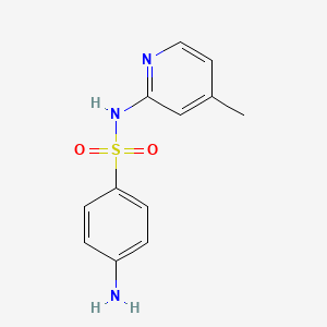 molecular formula C12H13N3O2S B2931772 4-amino-N-(4-methylpyridin-2-yl)benzenesulfonamide CAS No. 73497-99-1