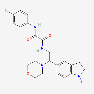 N1-(4-fluorophenyl)-N2-(2-(1-methylindolin-5-yl)-2-morpholinoethyl)oxalamide