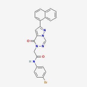 molecular formula C23H16BrN5O2 B2931776 N-(4-bromophenyl)-2-(2-(naphthalen-1-yl)-4-oxopyrazolo[1,5-d][1,2,4]triazin-5(4H)-yl)acetamide CAS No. 1326829-25-7