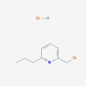 molecular formula C9H13Br2N B2931777 2-(Bromomethyl)-6-propylpyridine hydrobromide CAS No. 2174000-14-5