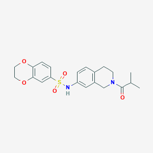 N-(2-isobutyryl-1,2,3,4-tetrahydroisoquinolin-7-yl)-2,3-dihydrobenzo[b][1,4]dioxine-6-sulfonamide