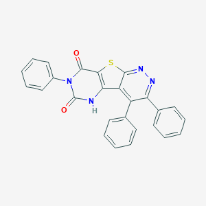 molecular formula C26H16N4O2S B293179 3,4,7-triphenylpyrimido[4',5':4,5]thieno[2,3-c]pyridazine-6,8(5H,7H)-dione 