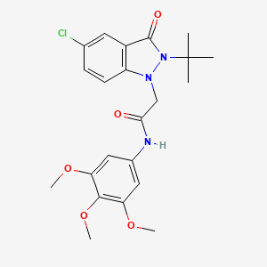 molecular formula C22H26ClN3O5 B2931790 2-(2-(tert-butyl)-5-chloro-3-oxo-2,3-dihydro-1H-indazol-1-yl)-N-(3,4,5-trimethoxyphenyl)acetamide CAS No. 1251599-99-1