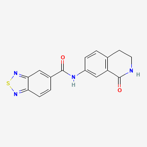 molecular formula C16H12N4O2S B2931807 N-(1-oxo-1,2,3,4-tetrahydroisoquinolin-7-yl)benzo[c][1,2,5]thiadiazole-5-carboxamide CAS No. 1351590-71-0