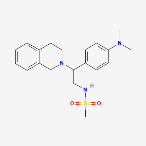N-(2-(3,4-dihydroisoquinolin-2(1H)-yl)-2-(4-(dimethylamino)phenyl)ethyl)methanesulfonamide