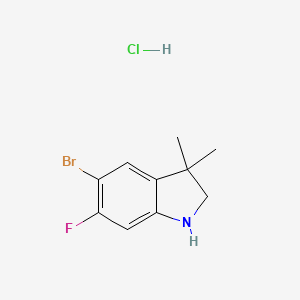 5-bromo-6-fluoro-3,3-dimethyl-2,3-dihydro-1H-indole hydrochloride