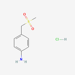 molecular formula C8H12ClNO2S B2931842 4-(Methanesulfonylmethyl)aniline CAS No. 24176-70-3