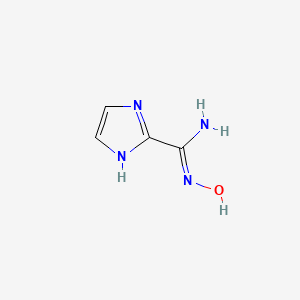 molecular formula C4H6N4O B2931848 N'-hydroxy-1H-imidazole-2-carboximidamide CAS No. 915229-83-3