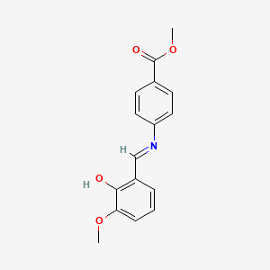 methyl 4-{[(1E)-(2-hydroxy-3-methoxyphenyl)methylene]amino}benzoate