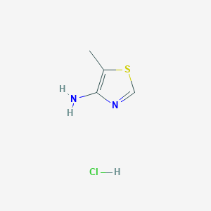 molecular formula C4H7ClN2S B2931856 5-Methyl-1,3-thiazol-4-amine hydrochloride CAS No. 168156-10-3