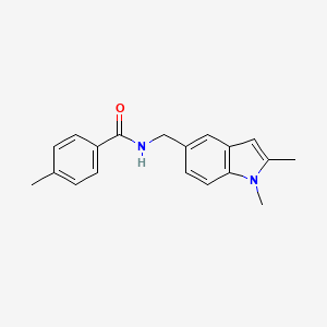 N-((1,2-dimethyl-1H-indol-5-yl)methyl)-4-methylbenzamide