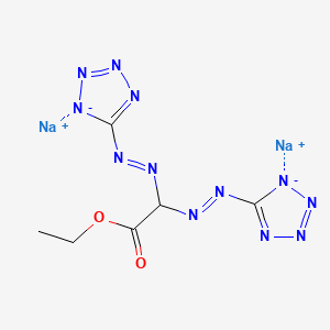 disodium;ethyl 2,2-bis[(E)-1,2,3-triaza-4-azanidacyclopenta-2,5-dien-5-yldiazenyl]acetate