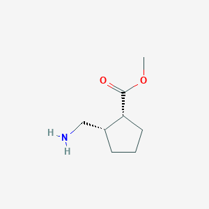 molecular formula C8H15NO2 B2931877 Methyl (1R,2S)-2-(aminomethyl)cyclopentane-1-carboxylate CAS No. 1903583-28-7