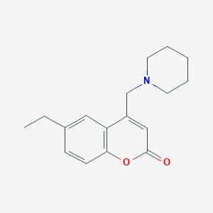 6-ethyl-4-(piperidin-1-ylmethyl)-2H-chromen-2-one