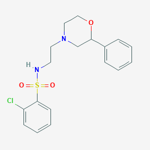 2-chloro-N-(2-(2-phenylmorpholino)ethyl)benzenesulfonamide