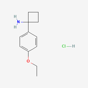 molecular formula C12H18ClNO B2931882 1-(4-Ethoxyphenyl)cyclobutan-1-amine;hydrochloride CAS No. 2260936-20-5