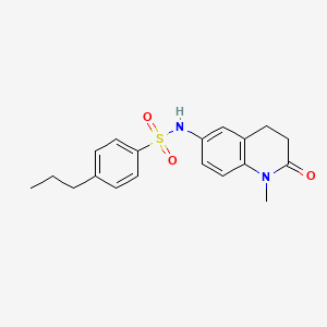 molecular formula C19H22N2O3S B2931888 N-(1-甲基-2-氧代-1,2,3,4-四氢喹啉-6-基)-4-丙基苯磺酰胺 CAS No. 922105-75-7