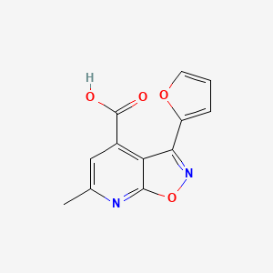 3-(Furan-2-yl)-6-methyl-[1,2]oxazolo[5,4-b]pyridine-4-carboxylic acid