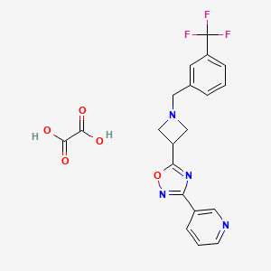 3-(Pyridin-3-yl)-5-(1-(3-(trifluoromethyl)benzyl)azetidin-3-yl)-1,2,4-oxadiazole oxalate
