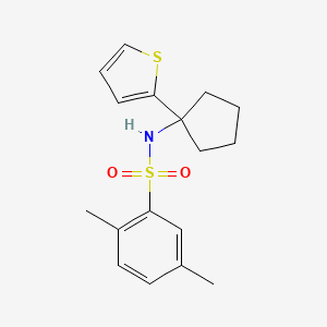 2,5-dimethyl-N-(1-(thiophen-2-yl)cyclopentyl)benzenesulfonamide
