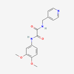 molecular formula C16H17N3O4 B2931902 N'-(3,4-dimethoxyphenyl)-N-(pyridin-4-ylmethyl)oxamide CAS No. 839681-64-0