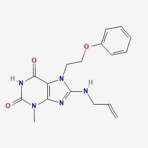molecular formula C17H19N5O3 B2931905 8-Allylamino-3-methyl-7-(2-phenoxy-ethyl)-3,7-dihydro-purine-2,6-dione CAS No. 476481-61-5