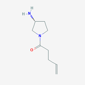 molecular formula C9H16N2O B2931906 1-[(3R)-3-Aminopyrrolidin-1-yl]pent-4-en-1-one CAS No. 1567909-41-4