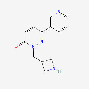 molecular formula C13H14N4O B2931910 2-(Azetidin-3-ylmethyl)-6-pyridin-3-ylpyridazin-3-one CAS No. 2380099-11-4