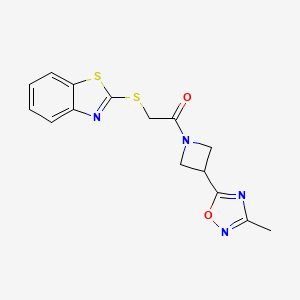 2-(Benzo[d]thiazol-2-ylthio)-1-(3-(3-methyl-1,2,4-oxadiazol-5-yl)azetidin-1-yl)ethanone