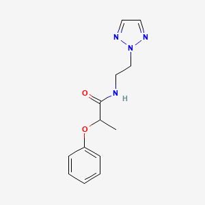 molecular formula C13H16N4O2 B2931914 N-(2-(2H-1,2,3-三唑-2-基)乙基)-2-苯氧基丙酰胺 CAS No. 2097896-55-2