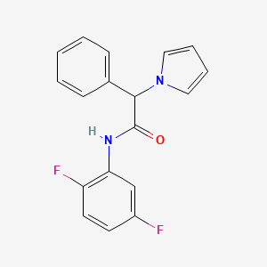 molecular formula C18H14F2N2O B2931921 N-(2,5-difluorophenyl)-2-phenyl-2-(1H-pyrrol-1-yl)acetamide CAS No. 1257546-49-8