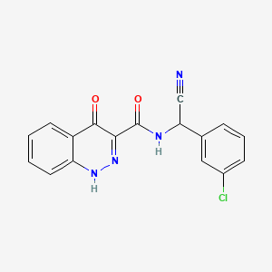 molecular formula C17H11ClN4O2 B2931932 N-[(3-chlorophenyl)(cyano)methyl]-4-oxo-1,4-dihydrocinnoline-3-carboxamide CAS No. 1376377-28-4