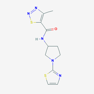 4-methyl-N-(1-(thiazol-2-yl)pyrrolidin-3-yl)-1,2,3-thiadiazole-5-carboxamide