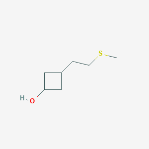 molecular formula C7H14OS B2931938 3-(2-Methylsulfanylethyl)cyclobutan-1-ol CAS No. 2354817-94-8