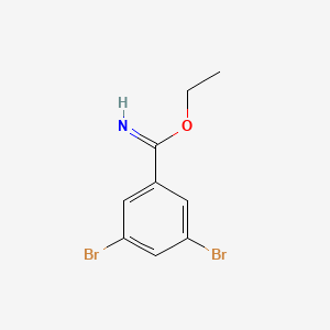molecular formula C9H9Br2NO B2931939 Ethyl 3,5-dibromobenzenecarboximidate CAS No. 57869-95-1