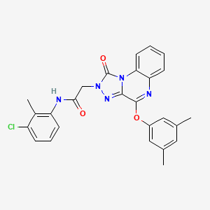 N-(3-chloro-2-methylphenyl)-2-(4-(3,5-dimethylphenoxy)-1-oxo-[1,2,4]triazolo[4,3-a]quinoxalin-2(1H)-yl)acetamide