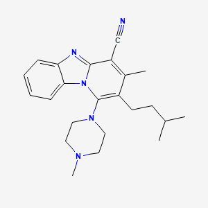 3-Methyl-2-(3-methylbutyl)-1-(4-methylpiperazin-1-yl)pyrido[1,2-a]benzimidazole-4-carbonitrile
