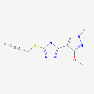 3-(3-methoxy-1-methyl-1H-pyrazol-4-yl)-4-methyl-5-(prop-2-yn-1-ylthio)-4H-1,2,4-triazole