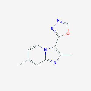 molecular formula C11H10N4O B293197 2-{2,7-Dimethylimidazo[1,2-a]pyridin-3-yl}-1,3,4-oxadiazole 