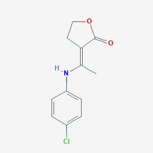 molecular formula C12H12ClNO2 B293198 3-[1-(4-chloroanilino)ethylidene]dihydro-2(3H)-furanone 