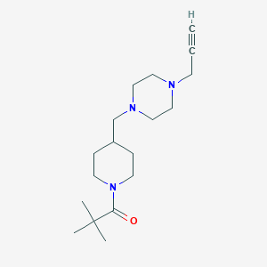 molecular formula C18H31N3O B2931985 2,2-Dimethyl-1-[4-[(4-prop-2-ynylpiperazin-1-yl)methyl]piperidin-1-yl]propan-1-one CAS No. 1645452-49-8