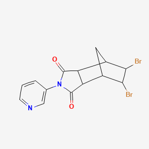 5,6-dibromo-2-(pyridin-3-yl)hexahydro-1H-4,7-methanoisoindole-1,3(2H)-dione