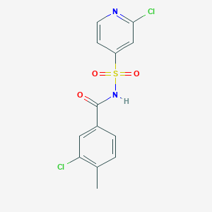 molecular formula C13H10Cl2N2O3S B2931991 3-chloro-N-[(2-chloropyridin-4-yl)sulfonyl]-4-methylbenzamide CAS No. 1797300-06-1